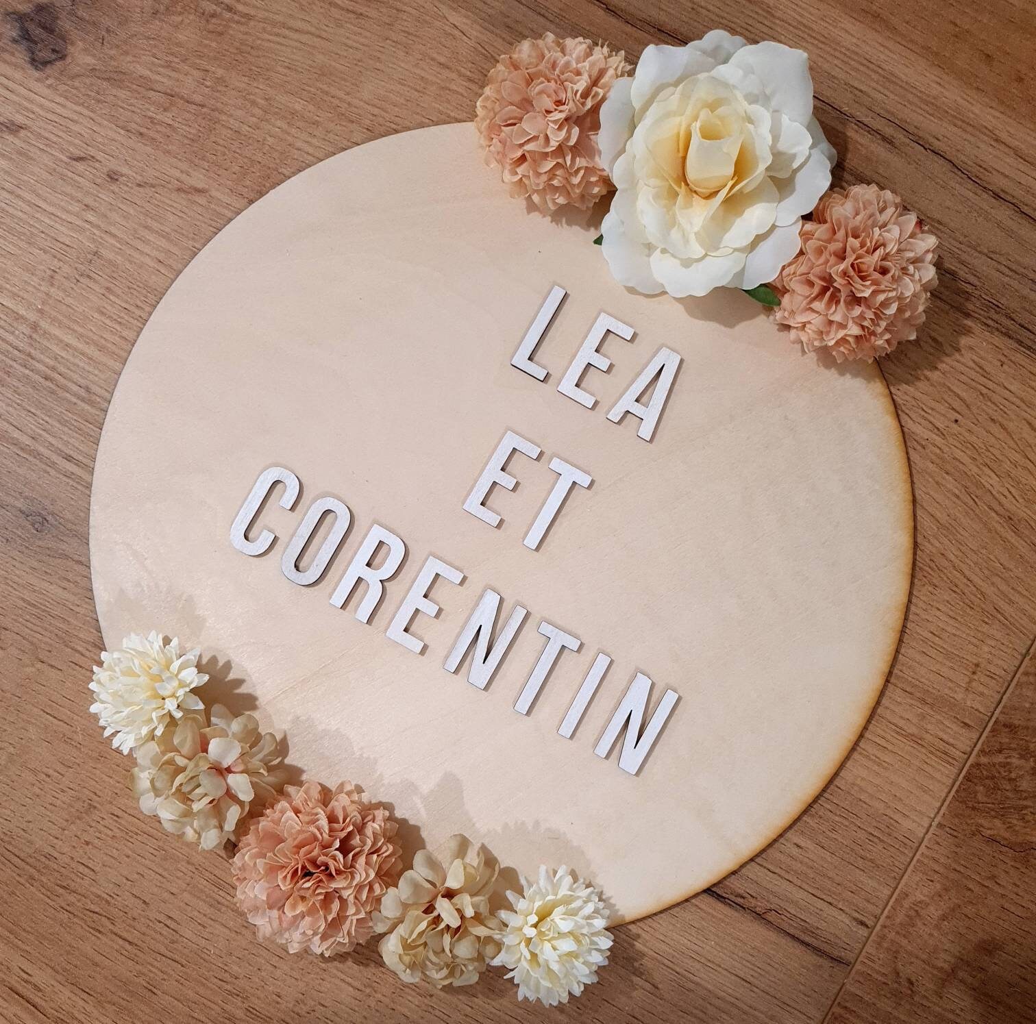 Plaque Boisée Fleurie