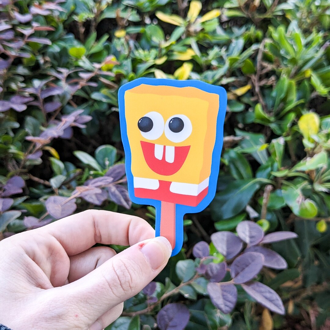 Sponge Popsicle Waterproof Vinyl Sticker Art Illustration Silly Funny ...