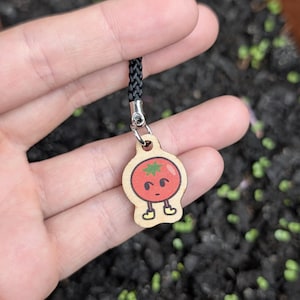 Tomato Eco Phone Charms | Cottagecore Naturalist Gifts for Gardeners, Trail Lovers, Foragers | Outdoor-Inspired Accessories