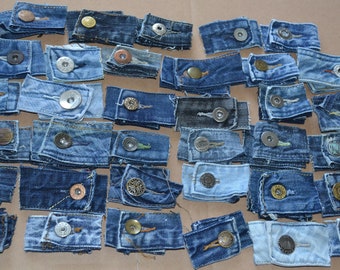 Buttons from recycled jeans