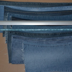 Denim Scrap Legs, Scraps jeans, pieces of jeans, Recycled Denim Scraps