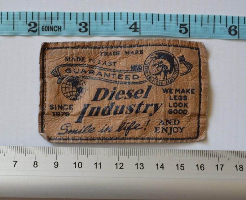 Vintage Diesel Labels. Recycled Vintage Denim Label Diesel. Recycled ...