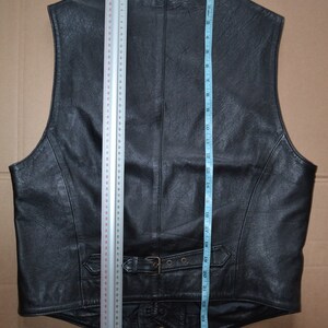 Vintage men's leather vest, black leather vest, steampunk style vest, punk style vest, rock style vest, street style vest image 5