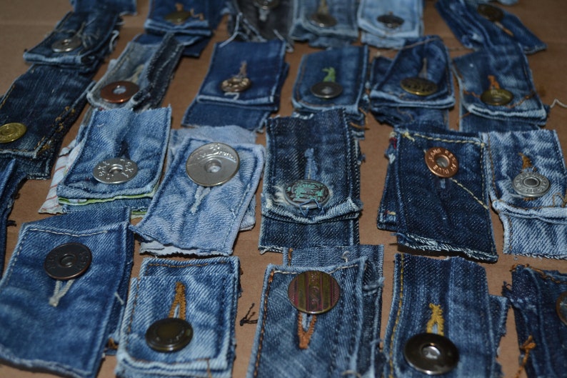 Knopen van gerecyclede jeans afbeelding 3