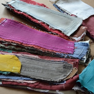 Scraps jeans, pieces of jeans, Denim Scraps