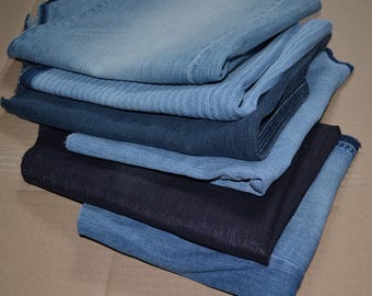 Denim Scrap Legs, Scraps jeans, pieces of jeans, Recycled Denim Scraps