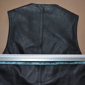 Vintage men's leather vest, black leather vest, steampunk style vest, punk style vest, rock style vest, street style vest image 4