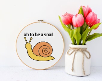Oh, ser um padrão de ponto cruz de caracol, DOWNLOAD INSTANTÂNEO