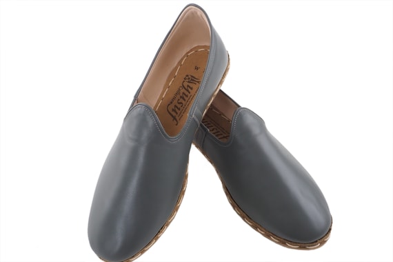 Handmade Turkish Leather Loafers for Men Antique Green Slip-On Shoes Elegant Style Comfortable Casual Dress Shoes | Mariano Topo