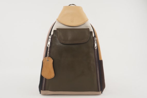 Turkish Lamb Leather Backpack: 3-way Convertible Bag - Etsy display picture 1