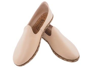 Mens Leather Yemeni Shoes: Handmade Turkish Slip-Ons