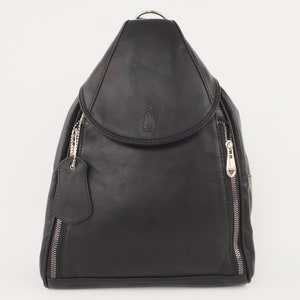 Echtes Türkisches Leder, ID BB01, Lammleder Rucksack, Frauen Ledertasche, Schwarze Ledertasche, lässiger Rucksack, Frauen Bagpack, Umhängetasche