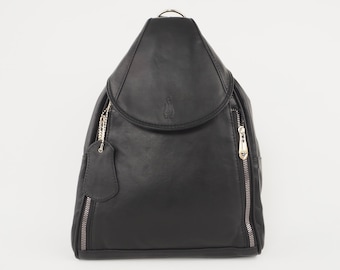 3 way leather backpack Turkish Lambskin Leather Backpack: 3-way Convertible Bag