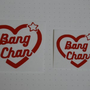 Stray Kids Member Name Heart Decal 2 sizes available Kpop Lightstick Decal image 1