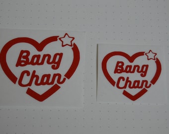 Stray Kids Member Name Heart Decal - 2 sizes available - Kpop Lightstick Decal