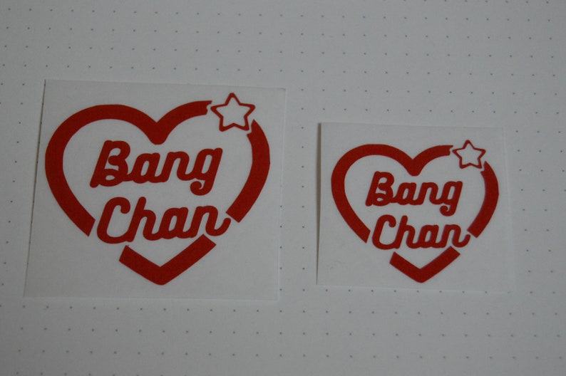 Stray Kids Member Name Heart Decal 2 sizes available Kpop Lightstick Decal image 1