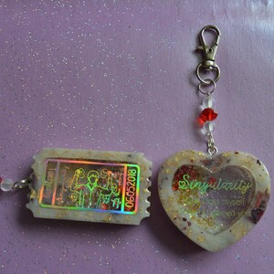 Kpop BTS Singularity Kim Taehyung V Resin Shaker Charm Keychain A GRADE