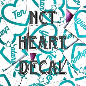 Kpop NCT Dream - NCT 127 - Wayv - nct wish  BIAS heart Name Member lightstick deco decal sticker