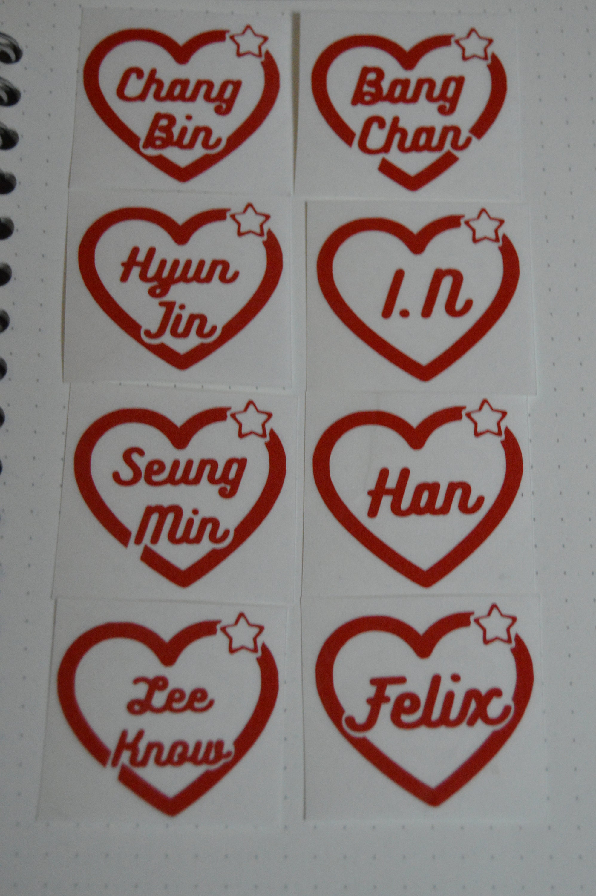 Stray Kids Member Name Heart Decal 2 Sizes Available Kpop - Etsy