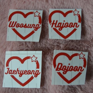 The Rose Heart Name Decal - Kpop