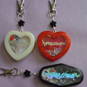 Kpop SHINee Key Bad Love Resin Shaker Charm Keychain
