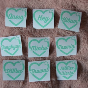 Kpop SHINee Heart Name Decal