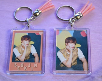 Kpop BTS Seokjin Keyring |Peach|