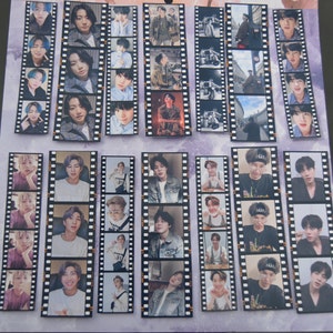 Tiras de filme de fotos de membros do Kpop BTS