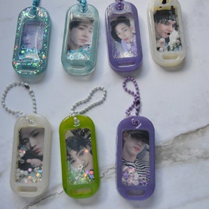 Kpop GOT7 Resin Charm Photo Tag Shaker Keychain A-Grade