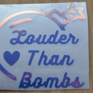 Kpop BTS Louder than bombs lightstick-  ARMY BOMB decal
