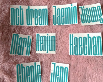 Kpop NCT Dream BIAS Name Lightstick deco decal sticker