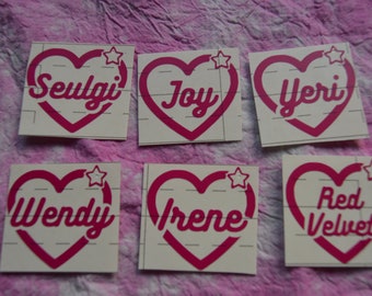 Red Velvet Decals | Logo and Signature | Vinyl Stickers | Joy