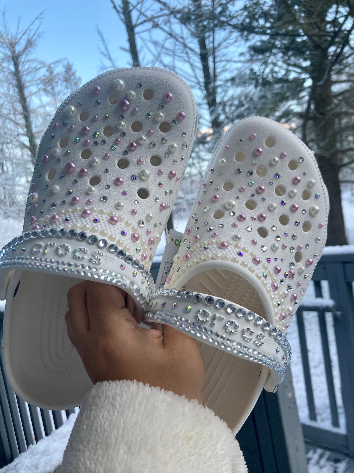 bridal crocs flats