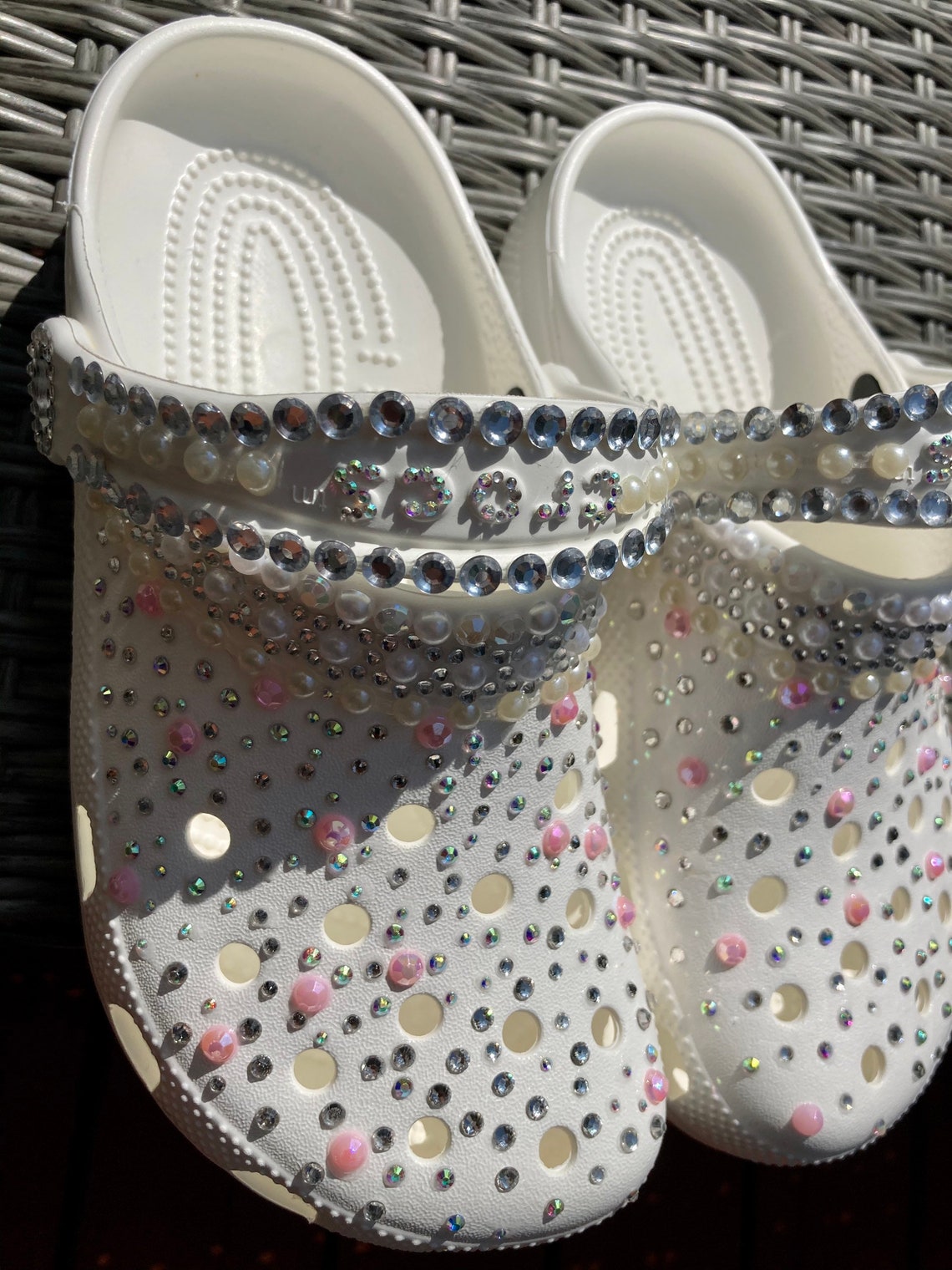 Bridal edition bling crocs custom crocs Etsy