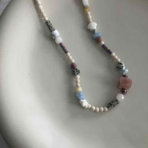 Freshwater Pearl Necklace Stainless steel beaded necklace