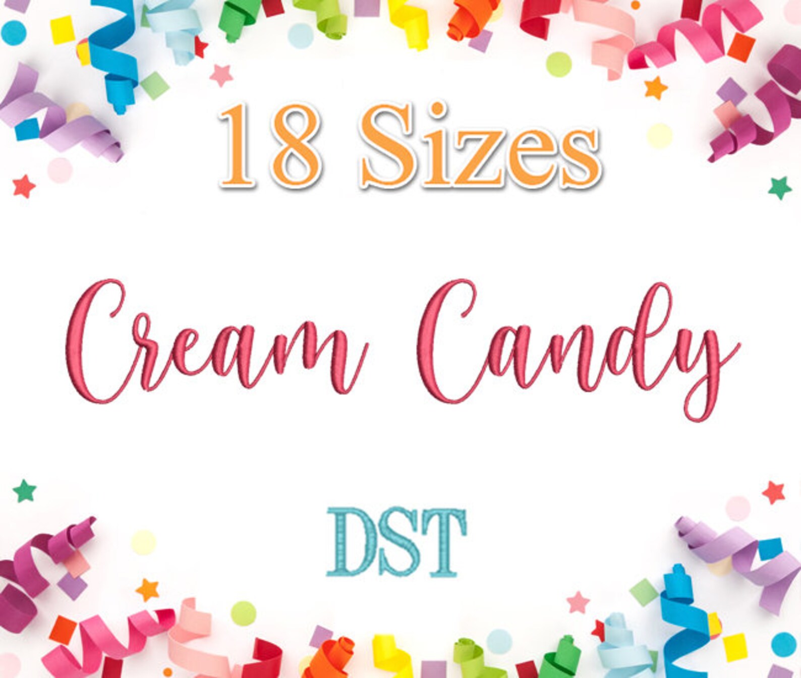 18 Sizes Cream Candy Fontdstcalligraphy Fontsscript Etsy