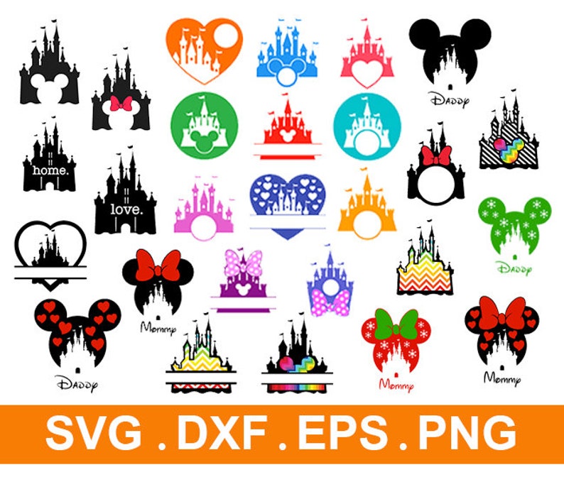 Download Mickey Minnie Ears Disney Castle SVG DesignsMickey Minnie ...