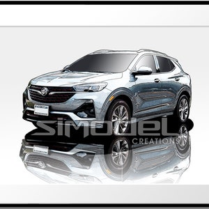 Buick Encore, car wall art decor printable poster,man cave decor, boy&#39;s room