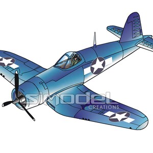 Vought F4U CORSAIR, Hight quality illustration Wall Art, aircraft fighter Printable, plane Decor, Boy Bedroom Decor, aircraft Art,World War2