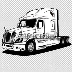 Cascadia Freightliner Svg aiepspdf Png Jpgdxf Vector - Etsy