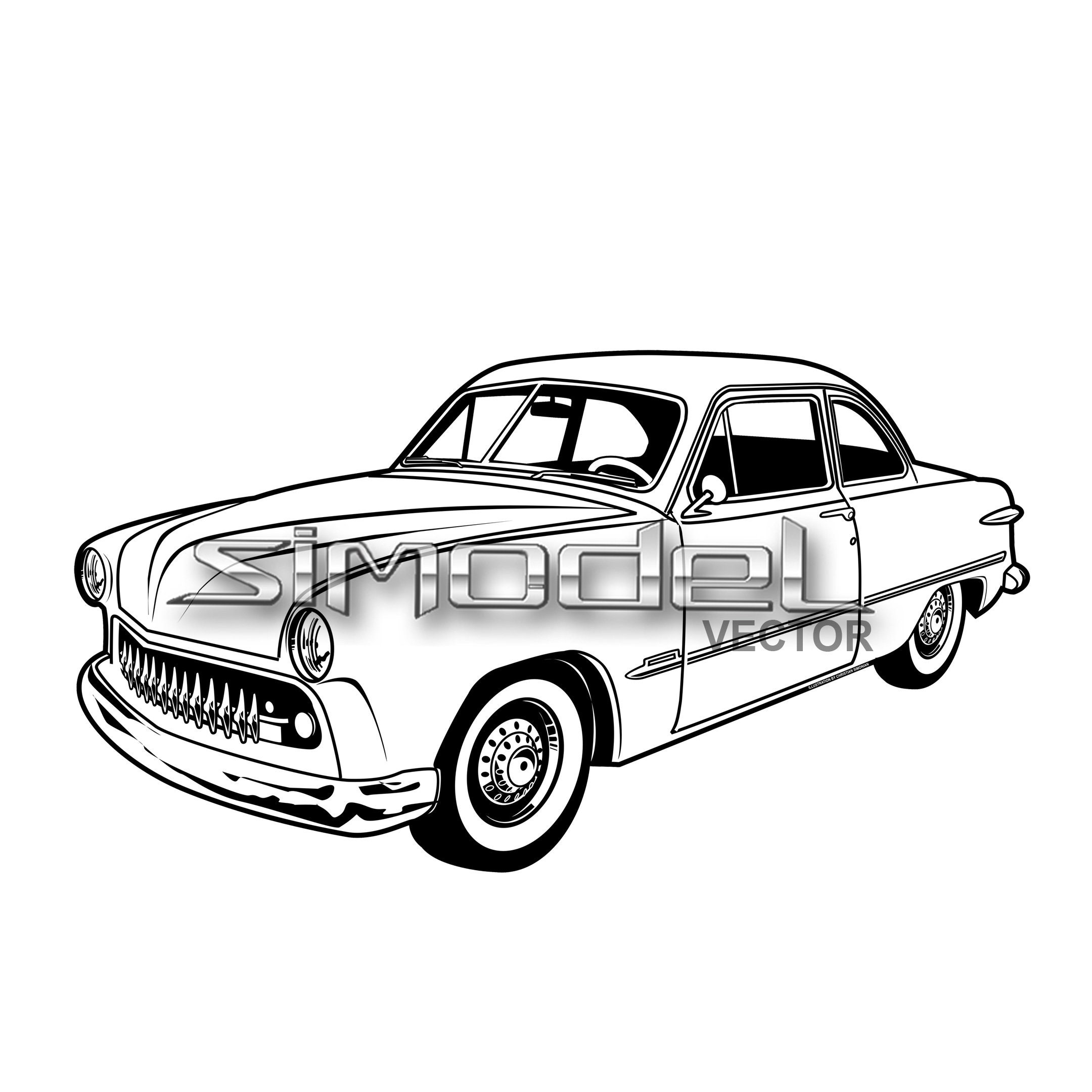 Ford Business 1951 Vector Svg Ai Eps Dxf Png Dxf Pdf Etsy