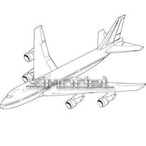 Boing 747, vector svg,ai,eps,dxf,png,jpg