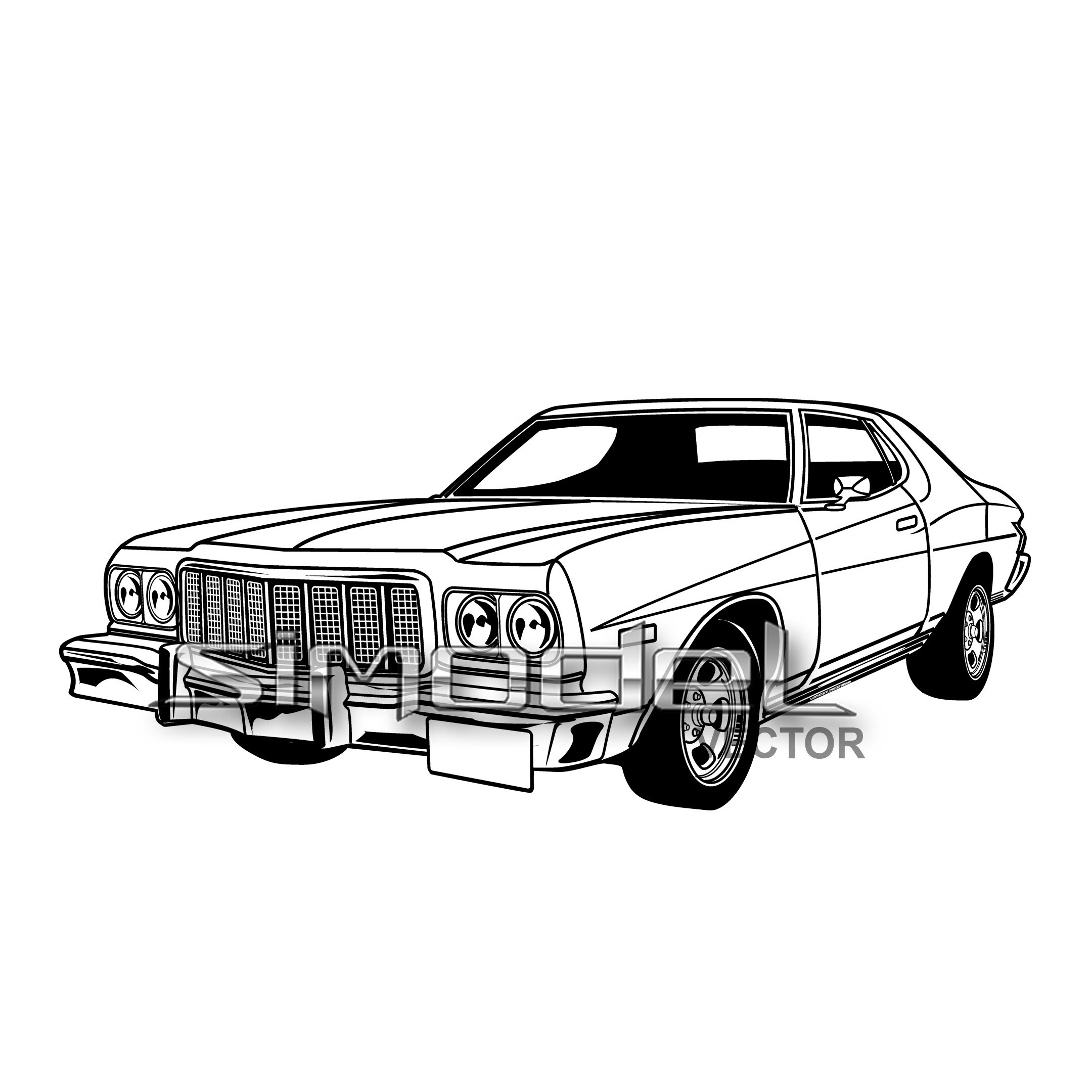 Ford Gran Torino Sport vector drawing