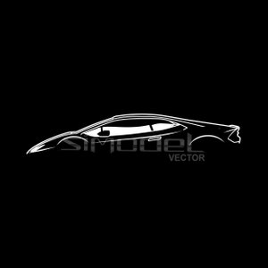 Lamborghini Huracan silhouette  car vector svg,eps,png,pdf