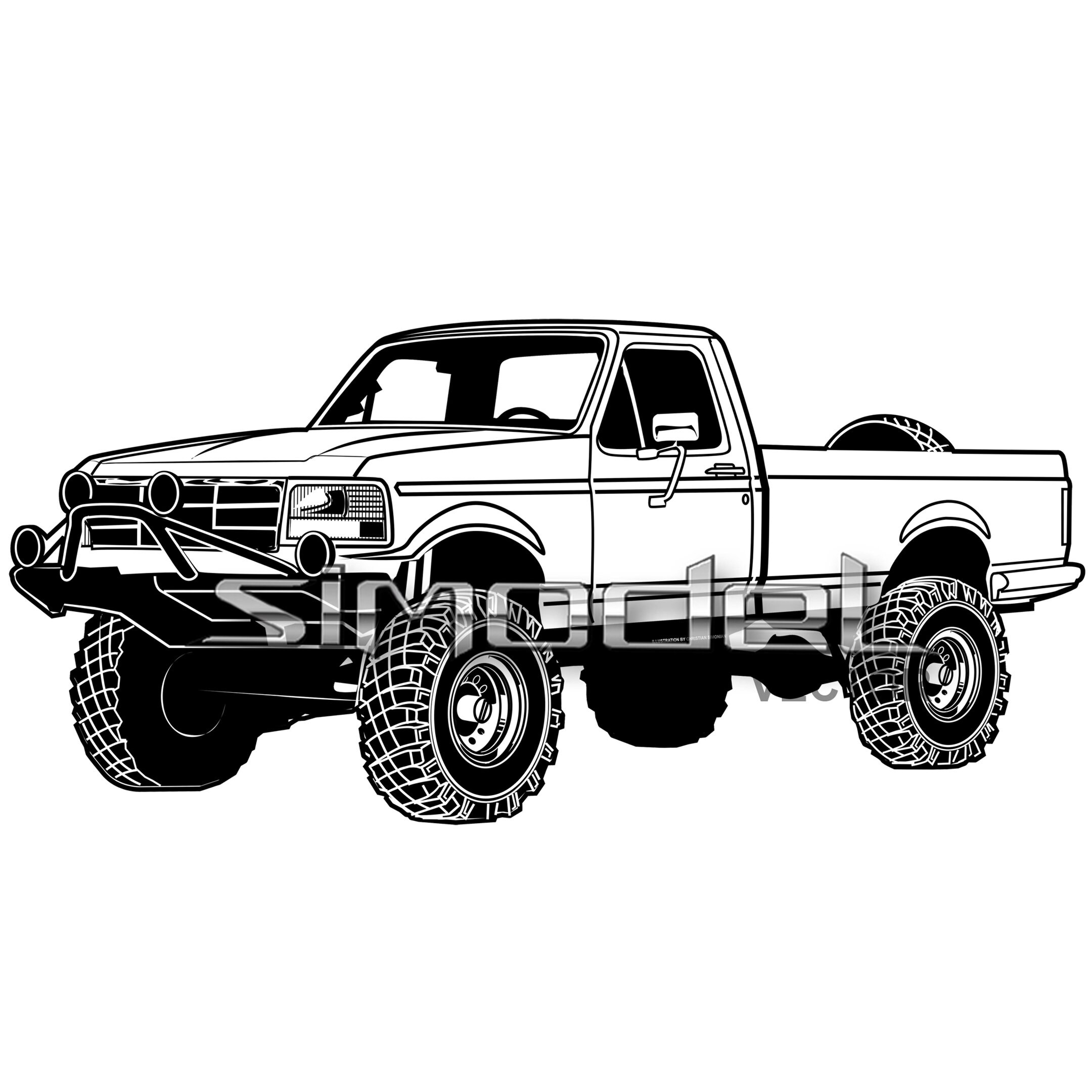 lifted ford truck coloring pages