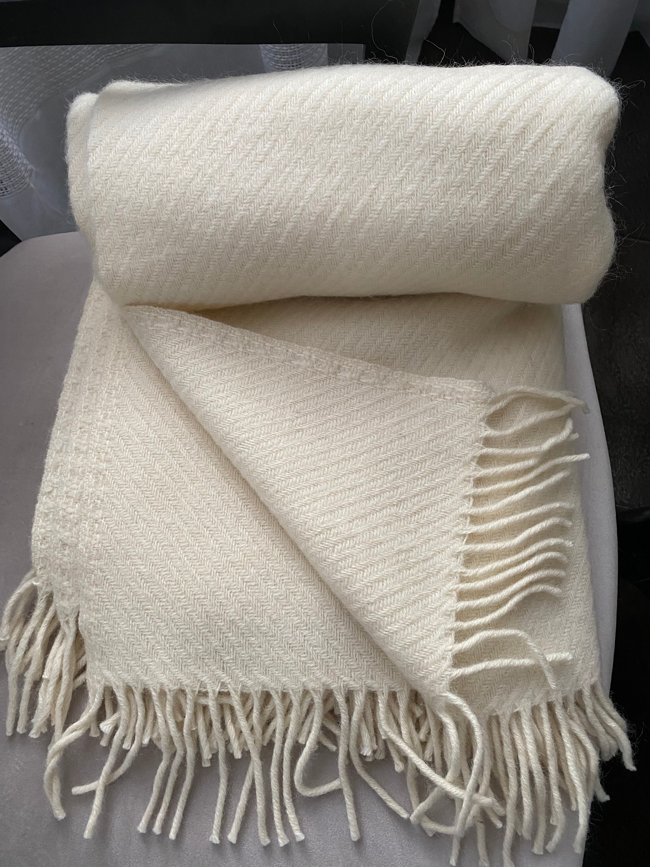 TinybirdMohair Wool Throw Wool and Warm Mohair Soft Fluffy 55 Ultra