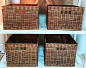 Wicker square storage basket, Bathroom basket, Convenient storage of toys, Laundry and Cosmetics basket, weaving basket, personalization