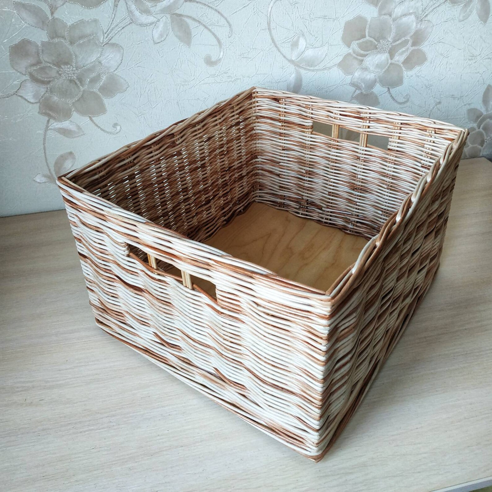 Wicker Square Storage Basket Baskets for Hanging Etsy