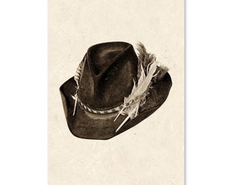 Large Western Cowboy Hat Wall Art | 40x60 Art
