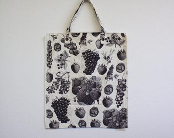 Vintage Botanical Fruit Canvas Tote Bag